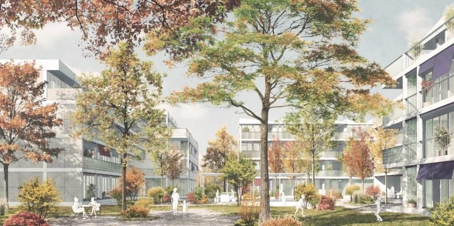 Visualisierung der Wohnüberbauung Dällikon