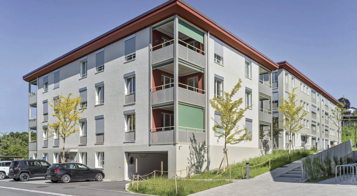 Aussenansicht der Wohnüberbauung Scheidgasse in Steffisburg